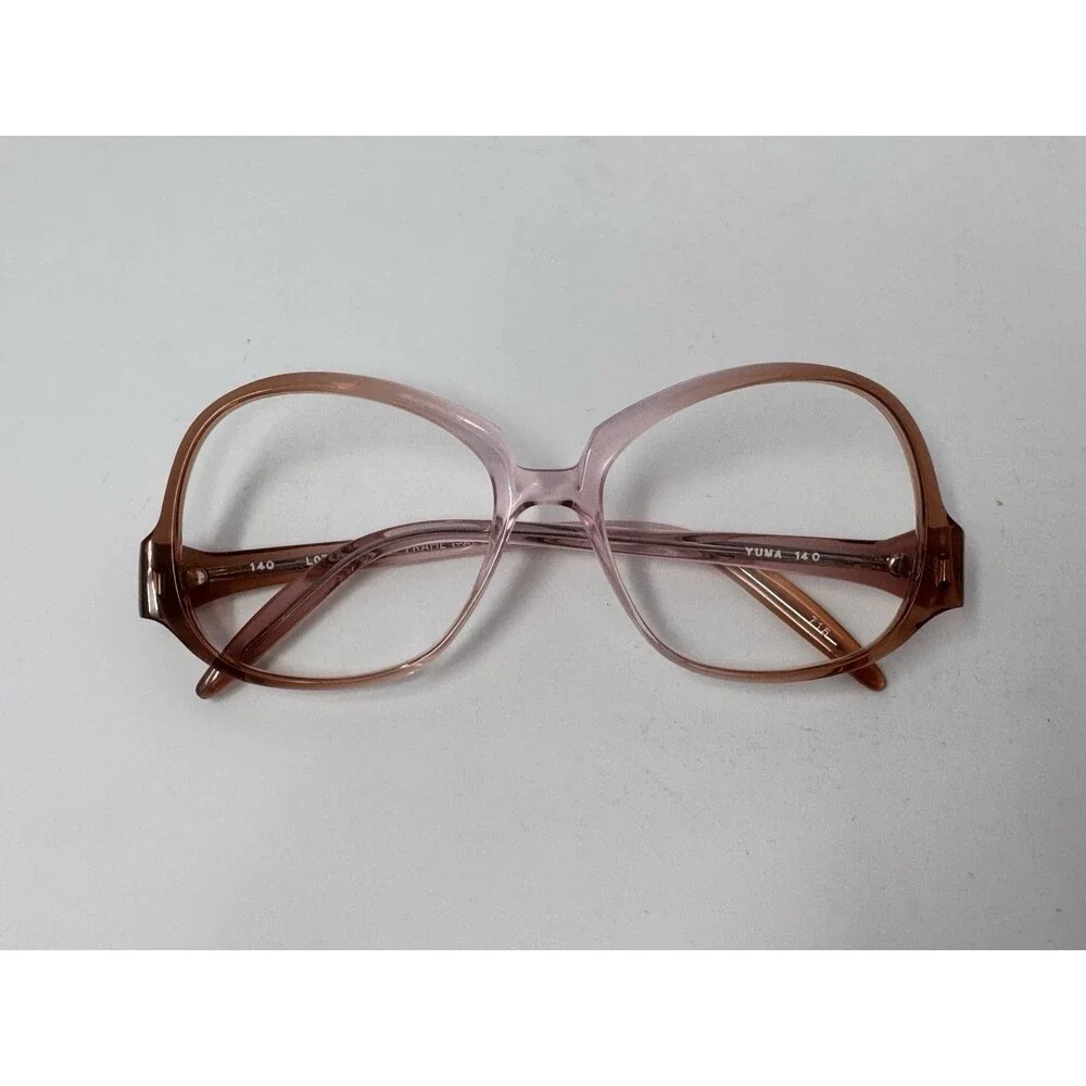 Vintage Lozza Yuma 53-18-140 Eyeglass Frames Pink Oversized Italy 1970s New Old